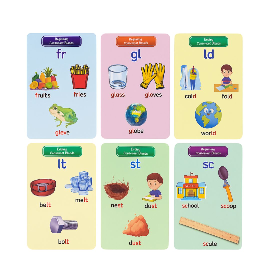 Advance Phonics Consonant Flash Cards