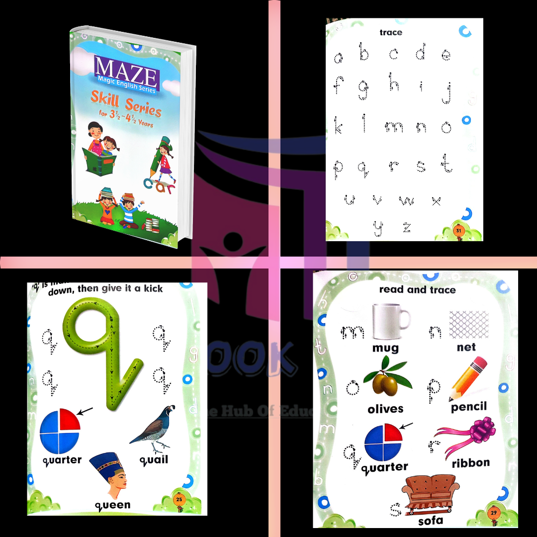 Maze  English Write & Wipe  For Nursery