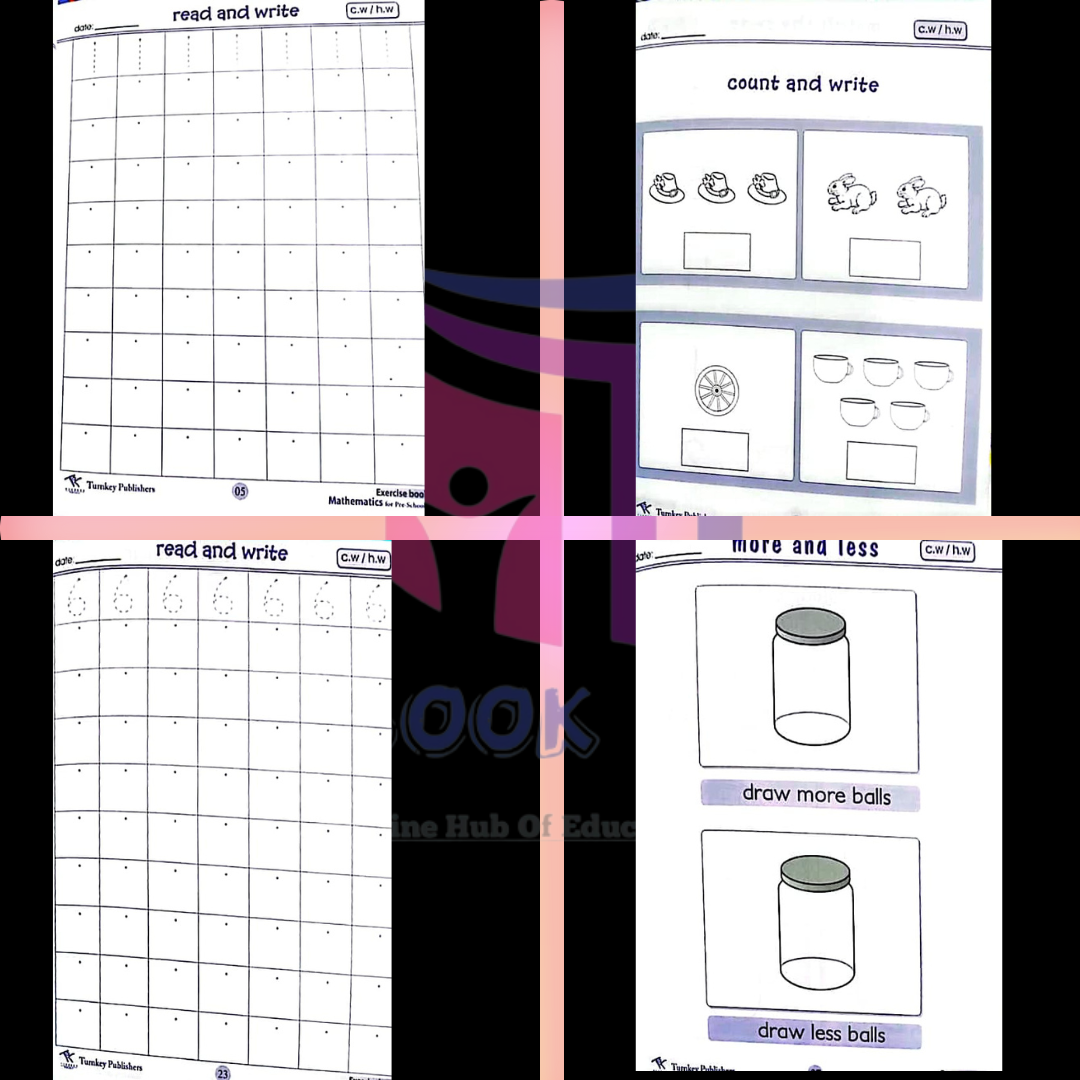 Exercise Copy Maths Pre School 1