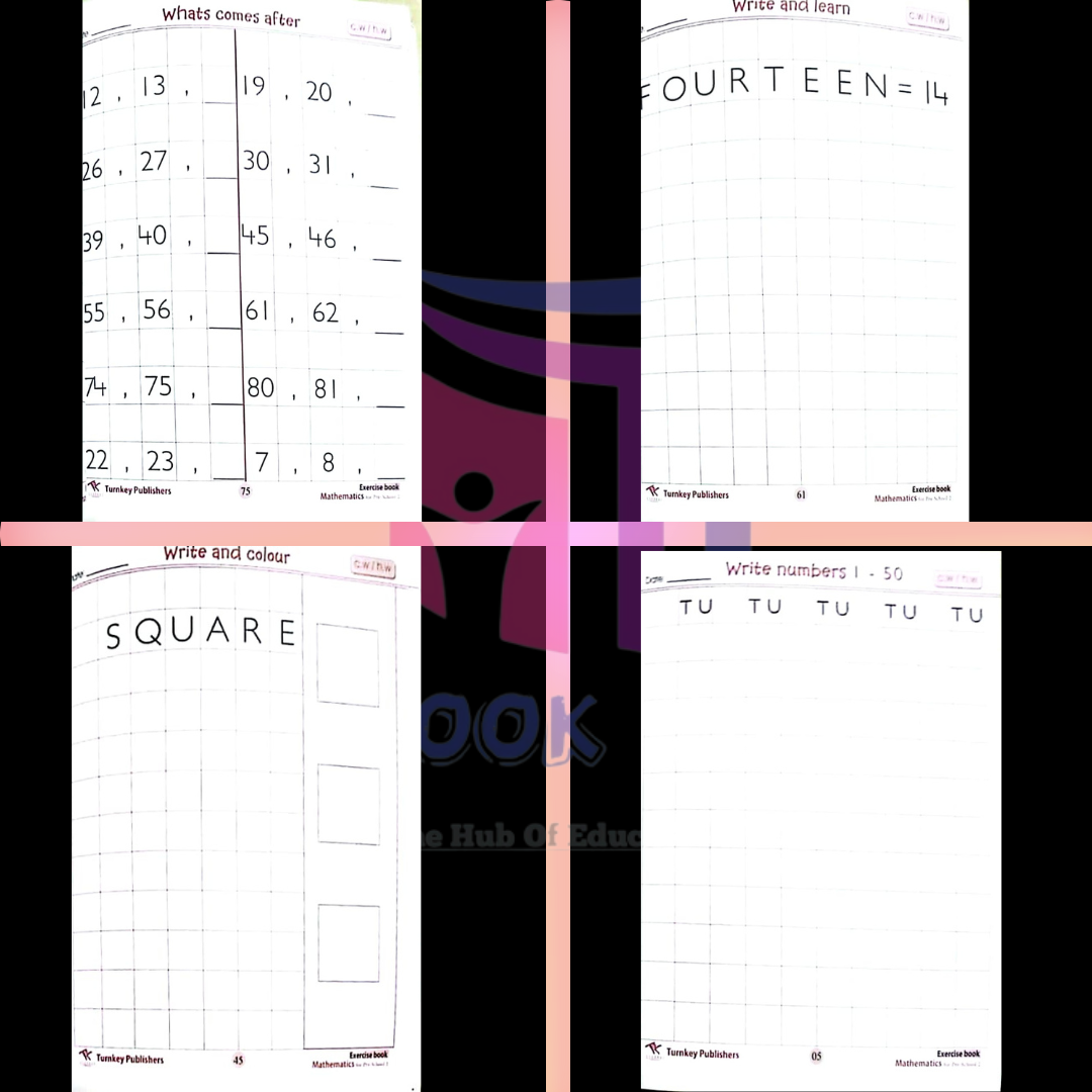 Exercise Copy Maths Pre School 2