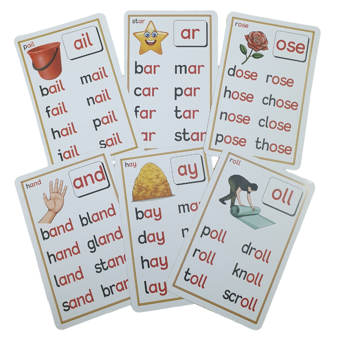 1000 Phonics Flash Cards (Matt Finish Quality 64 Cards)