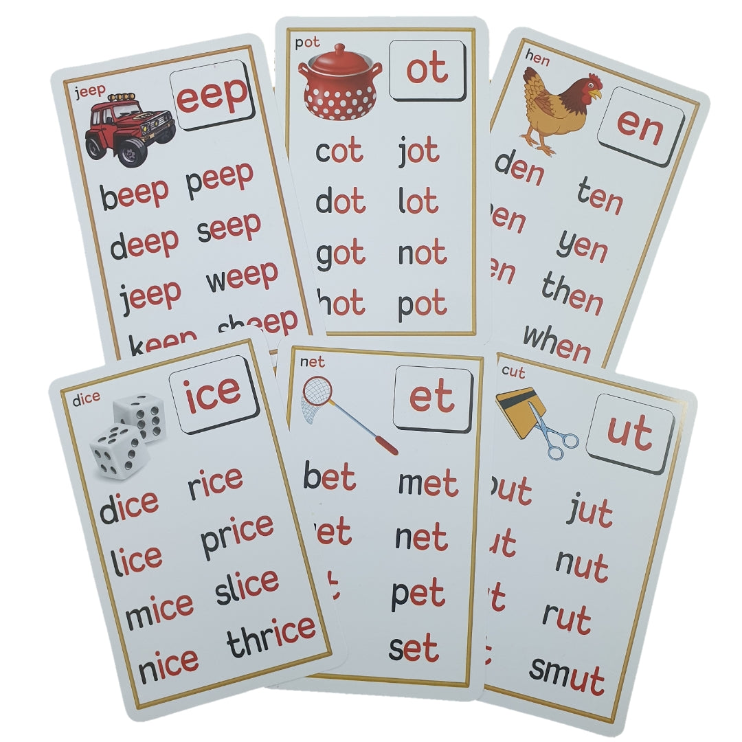 1000 Phonics Flash Cards (Matt Finish Quality 64 Cards)