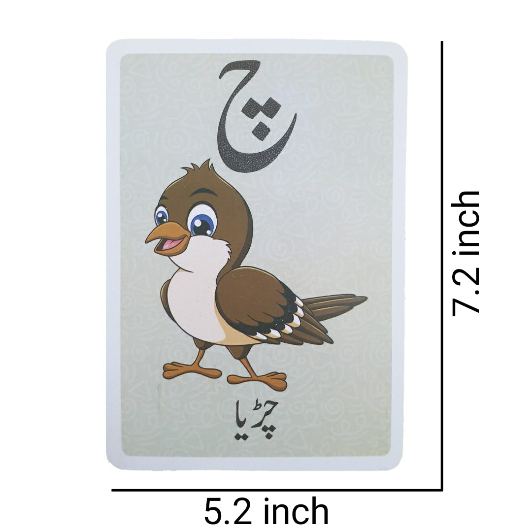 Jumbo Huroof E Tahajji Flash Cards (38 cards with free Marker) For Age 3+