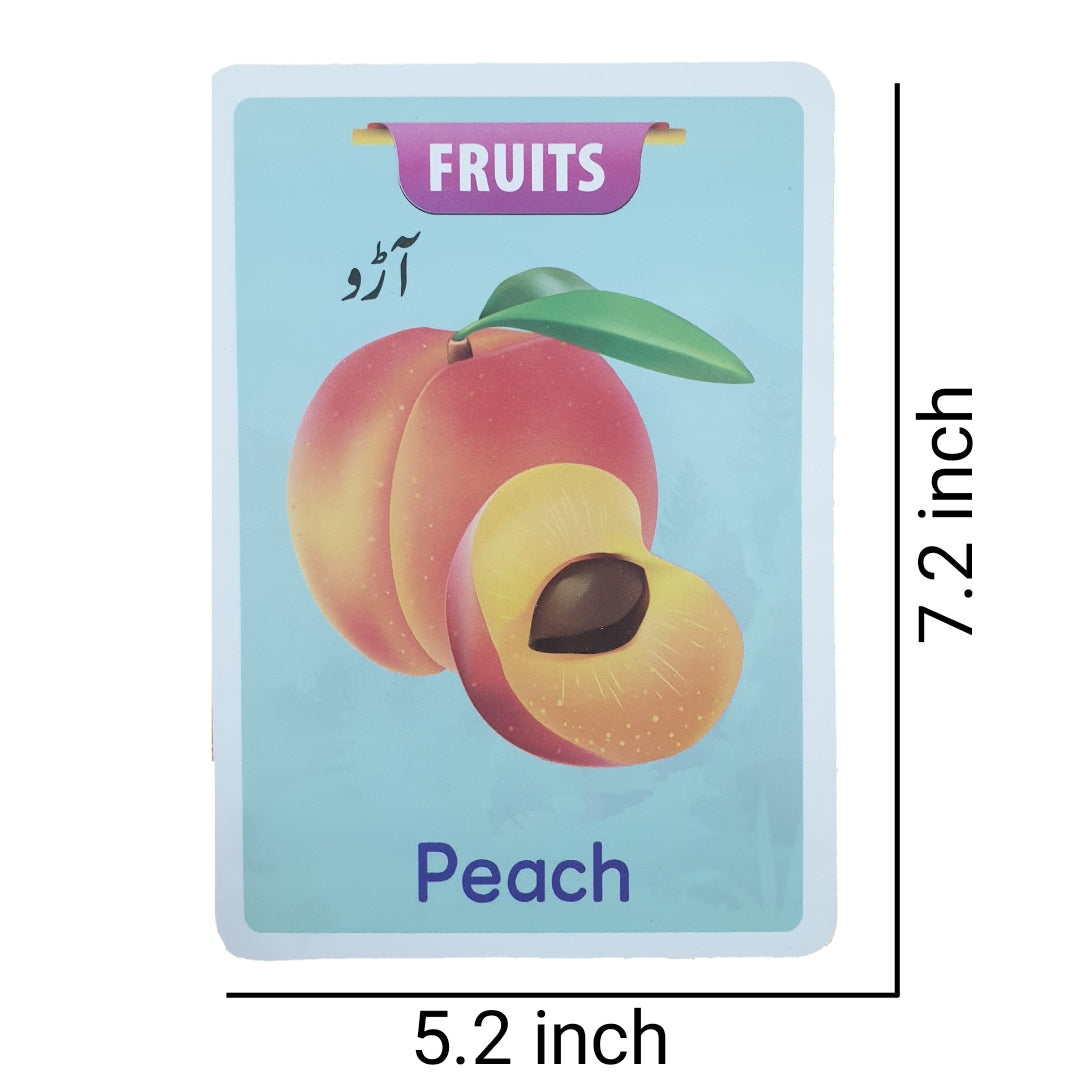 Jumbo Fruits & Vegetable Flash Cards (24 cards)