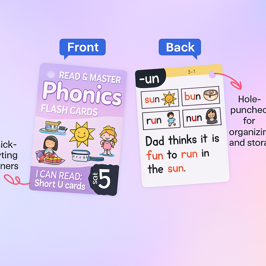 Read & Master 67 Phonics Flash Cards