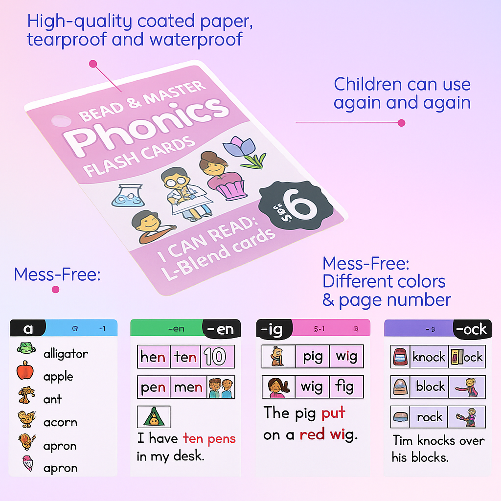 Read & Master 67 Phonics Flash Cards
