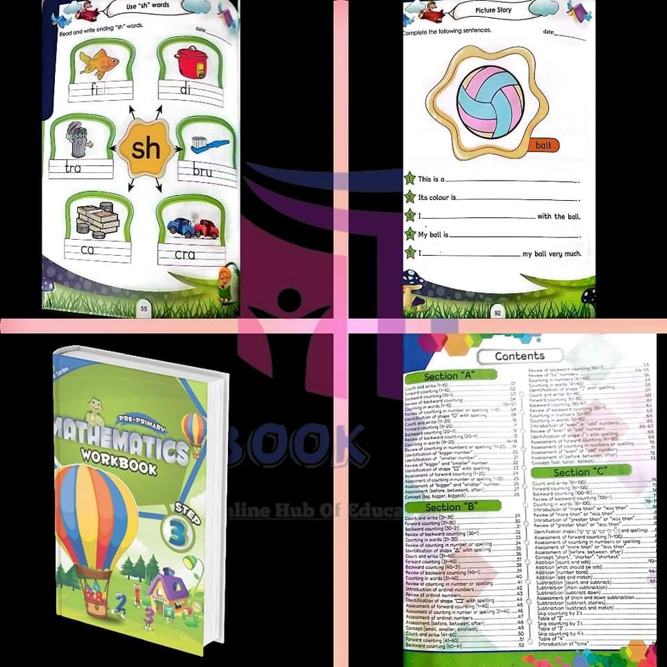 Kindergarten Workbooks Bundle (Pack of 3 Books)