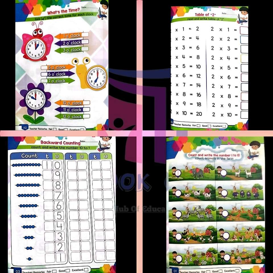 Kindergarten Workbooks Bundle (Pack of 3 Books)