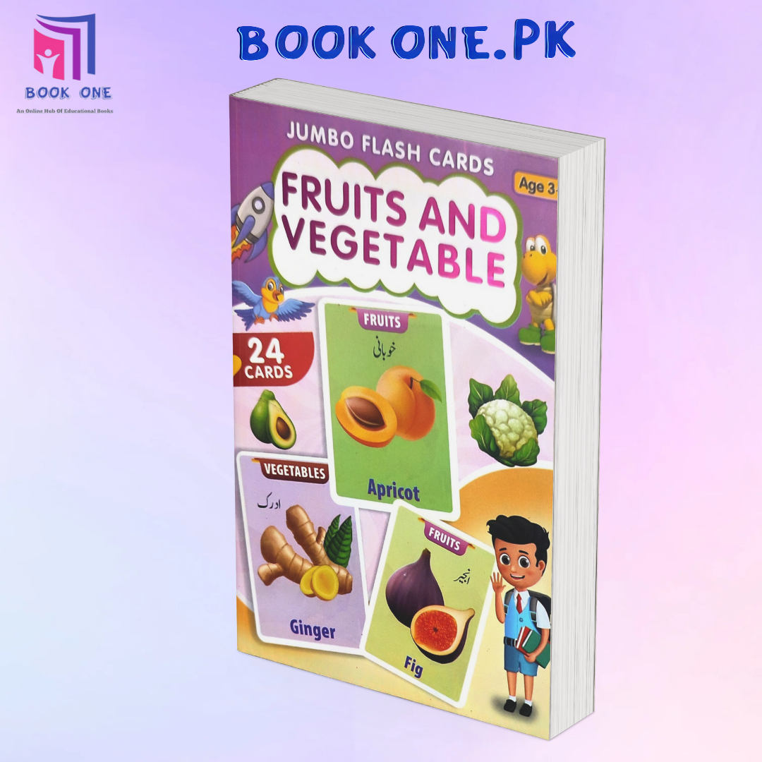 Jumbo Fruits & Vegetable Flash Cards (24 cards)